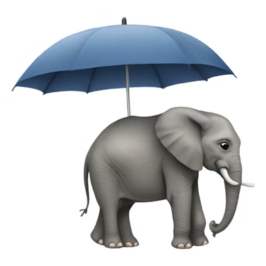 Elephant with an umbrella  sticker