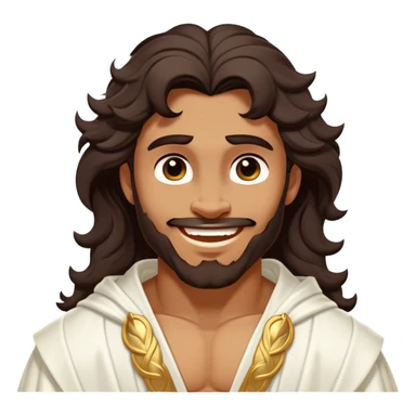 Cinematic Realistic Hercules Portrait, head tilted dramatically with an exaggeratedly amused expression, featuring expressive eyes and a hint of a roguish smile. His bronze, marble-like skin and thick, wavy dark hair, rendered with classical artistry, complement his flowing white robe adorned with delicate golden accents, all brought to life with dynamic natural lighting that captures a rare, playful moment from an enduring legend. sticker