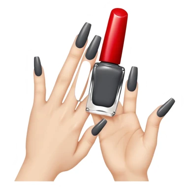 Christian Louboutin dark grey nail polish  sticker
