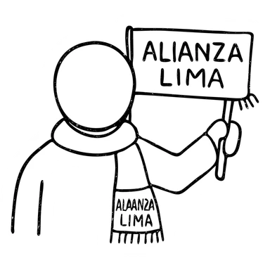 user icon for Alianza Lima fan club, with a scarf or flag sticker