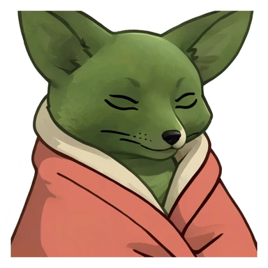 sleeping fennec sticker