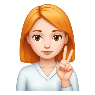 Girl with fingers crossed sticker