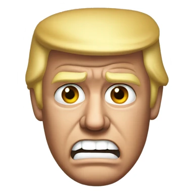 Donald trump with visible anger sticker