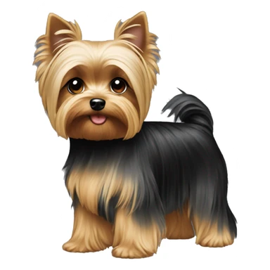 black and blonde yorkie sticker