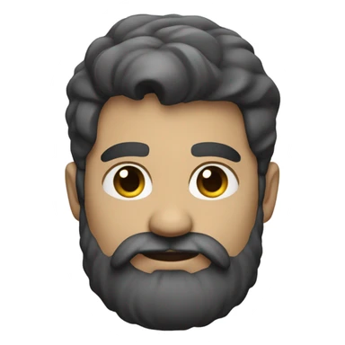 developer with a black beard. No mustache. White skin. Nice hair sticker
