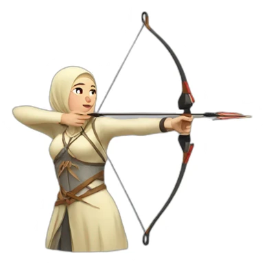 russian hijabi archery sticker