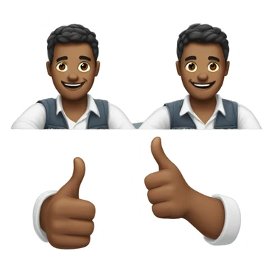 Gay man putting thumbs up sticker