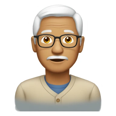 filipino grandfather emoji without glasses sticker