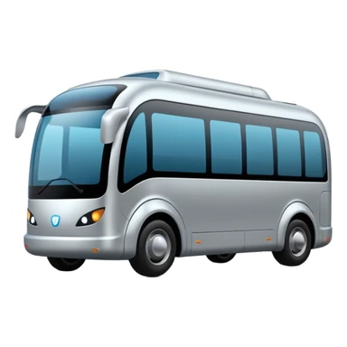 minimalist cyber clean luxury futuristic self driving bus sticker