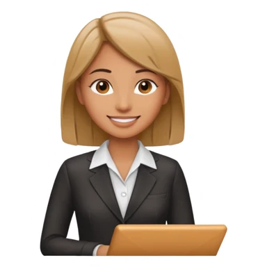 receptionist side profile standing sticker