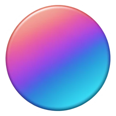 
One  Rotate 45 degree  coin color in in gradient of turquoise, blue, pink, purple, and coral sticker
