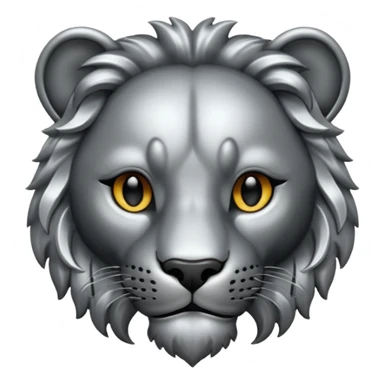Black silver Leon head sticker