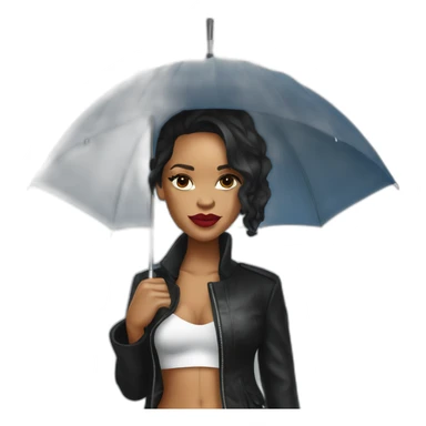 rihanna Holding an umbrella sticker