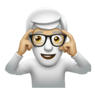 Guy taking off his glasses sticker