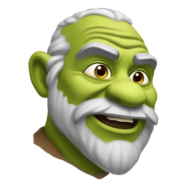 Old shrek with a beard sticker
