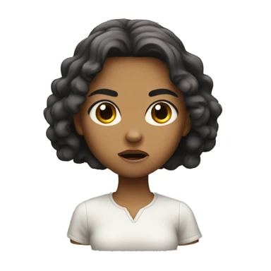 girl with cute anger  sticker