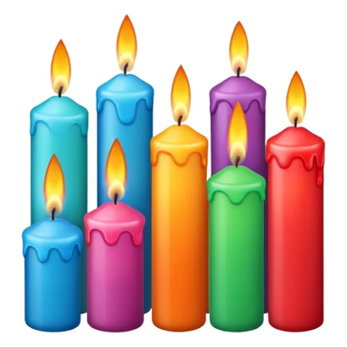 colorful candles sticker