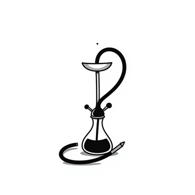 hand drawn doodle playful hookah sticker