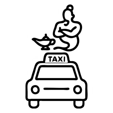 Djinn vodka taxi icon sticker