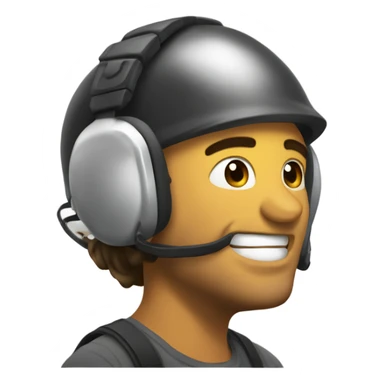 brun avec un casque qui fait un pouce levé sticker