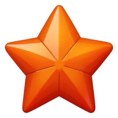 Oreange ball in red star sticker