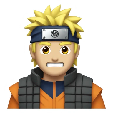 A TV with a 8-bit face and he is dressed up as naruto sticker