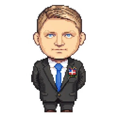 portrait of Robert Fico, Prime Minister of Slovakia sticker