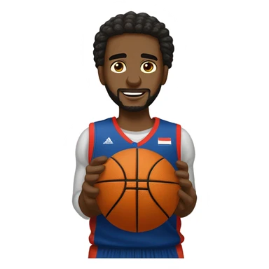 creame un patriota con una bola de baloncesto sticker