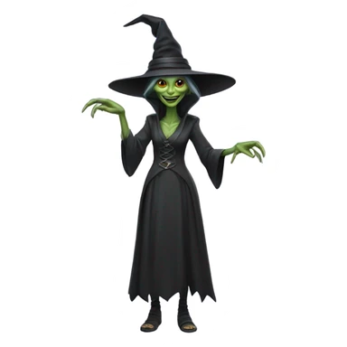 a Reptilian alien woman, as witch, happy, full body sticker