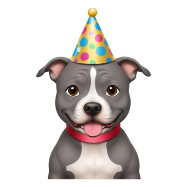 GREY STAFFORDSHIRE BULL TERRIER NEW YEARS sticker
