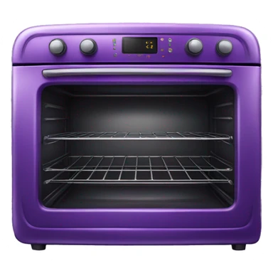 Realistic Metallic royal purple oven isolated.  sticker