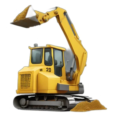 A bulldozer giving birth sticker
