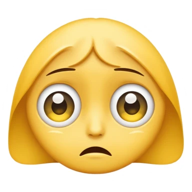 Sad face emoji with big starry eyes sticker