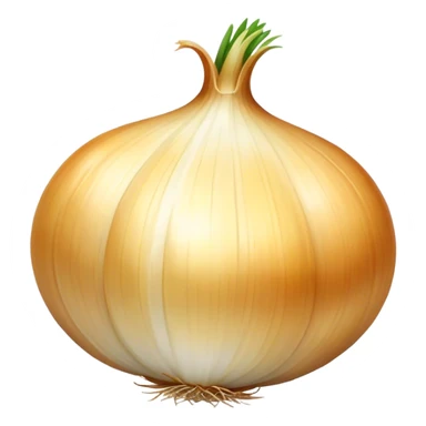 Cinematic crisp white onion, slightly peeled to reveal smooth layers, warm golden tones, rustic and fresh, soft glowing highlights. sticker