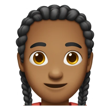 Jamar with braids 
 sticker