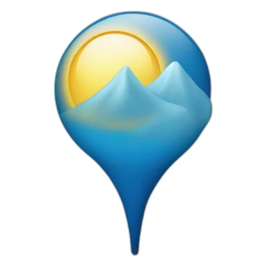 Un sirculo azul en el medio una flechita de vien sticker