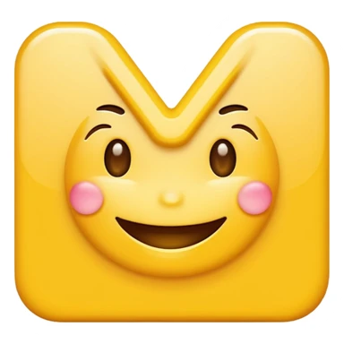 X letter smilling sticker