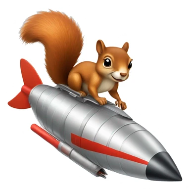 squirrel on a rocket ship sticker