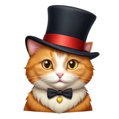 Cat with tophat sticker