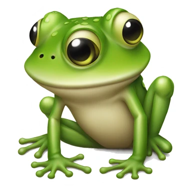 Frog giving a kiss sticker
