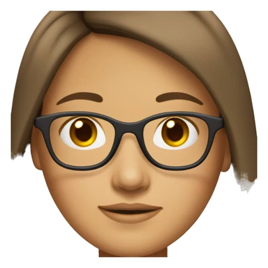 Fille brune au carré long sans lunettes sticker