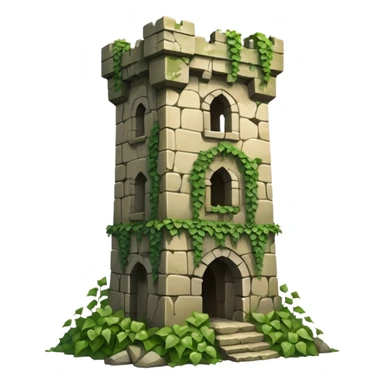 Ruined castle tower sticker