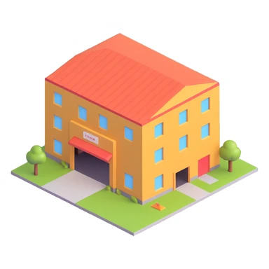 parcel warehouse building sticker