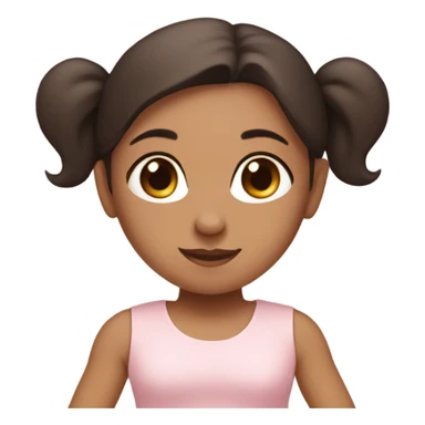 Si yoga girl light pink clothes n black and brown hair  sticker