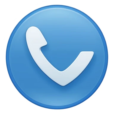 A circle with a blue tick sticker
