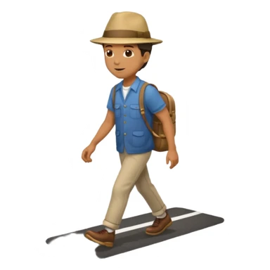 Man on the road  sticker