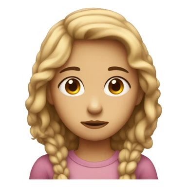 a girl that is sad and has no friends  sticker