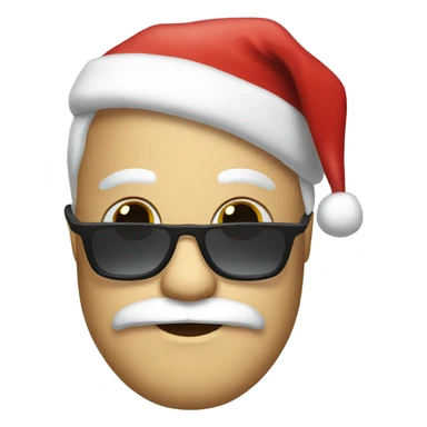 Santa whit sunglasses  sticker