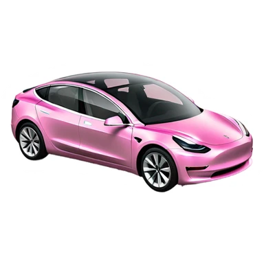 pink tesla morel 3 sticker