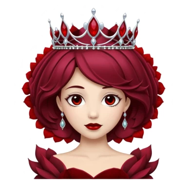 Umbral rose with silver tiara sticker